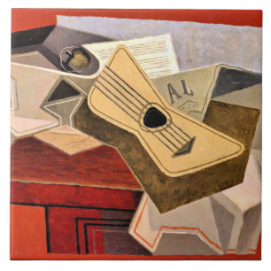 Gris - Guitar and Newspaper Tile