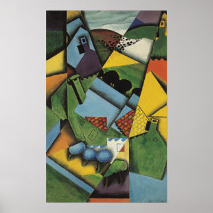 Gris - Landscape And Houses At Ceret Poster