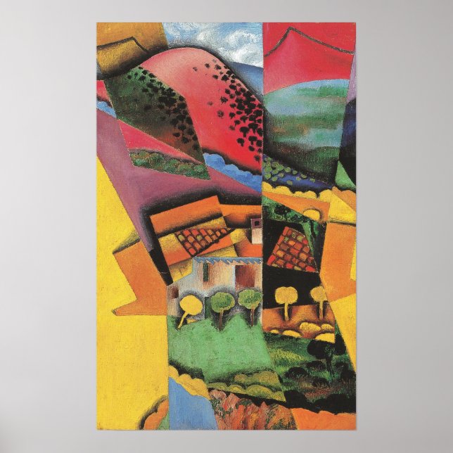 Gris - Landscape At Ceret 1913 Poster (Front)