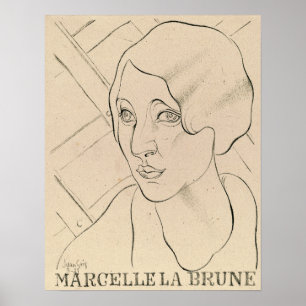 Gris - Marcelle La Brune 1921 Poster