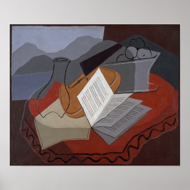 Gris - Violin Before An Open Window 1926 Poster (Front)