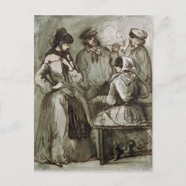 Grisettes and Workers Postcard (Front)