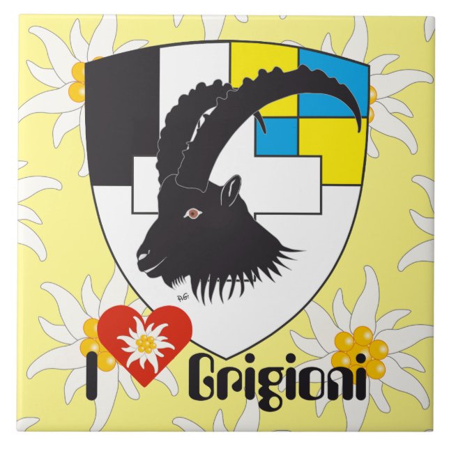 Grisons Grischun Grigioni tile (Front)