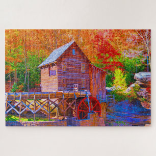 Grist Mill, Glade Creek West Virginia Jigsaw Puzzle