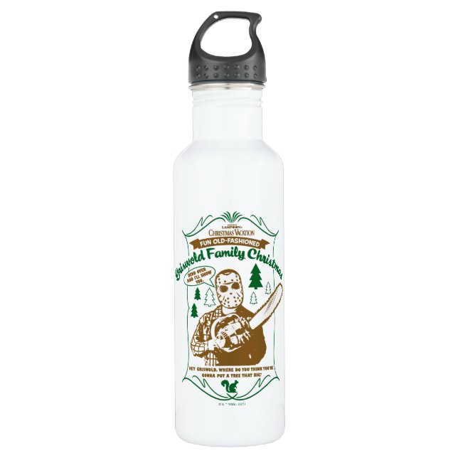 Griswold Family Christmas Chainsaw Graphic 710 Ml Water Bottle (Front)