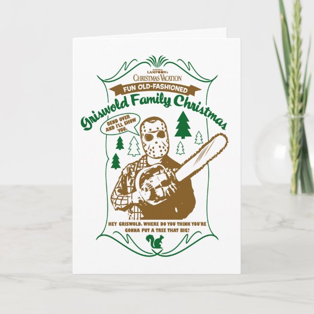 Griswold Family Christmas Chainsaw Graphic Card (Front)