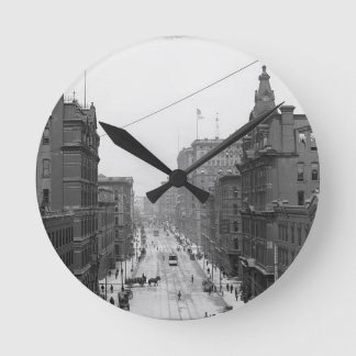 Griswold Street, Detroit, Mich. 1906 Wall Clock