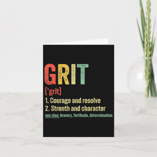 Grit Definition Motivation  Card