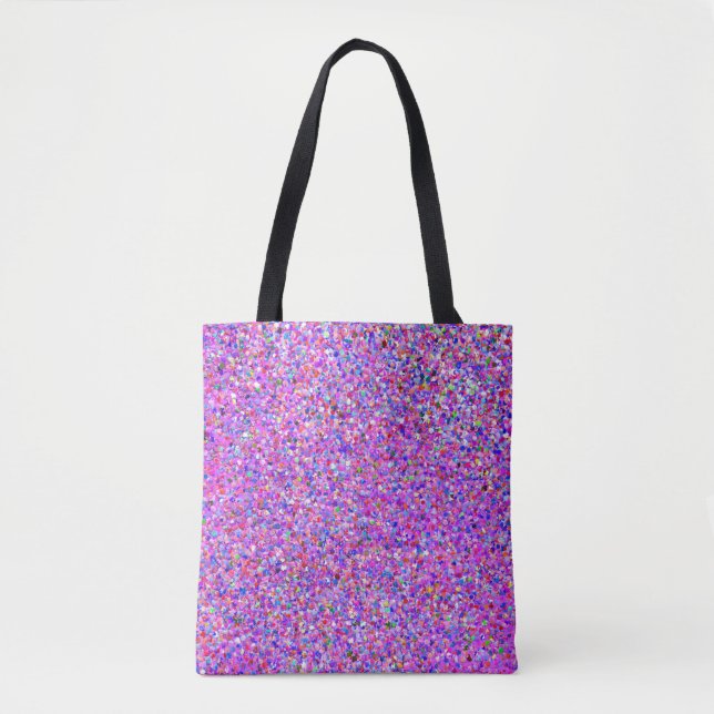 Grit Glitter Fashion Multicolor Painting Tote Bag (Front)