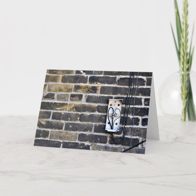 Gritty City Wall With Electric Box and Wires  Card (Front)