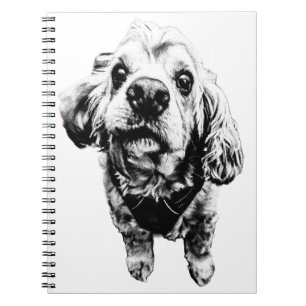 Gritty Cocker Spaniel Art – Scribbles with Soul Notebook