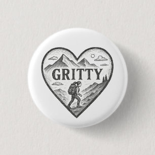 Gritty Heart  3 Cm Round Badge