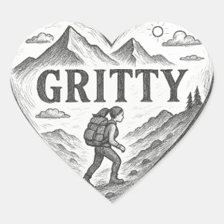 Gritty Heart Sticker