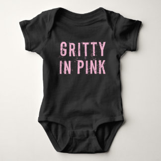 Gritty In Pink - Baby Jersey Bodysuit (Black)