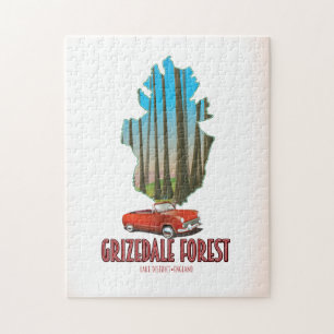 Grizdale forest lake district england map jigsaw puzzle
