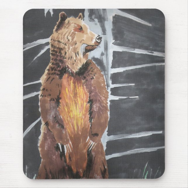 Grizly Bear Mouse Mat (Front)