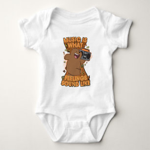 Grizz - Music is What Feelings Sound Like Baby Bodysuit
