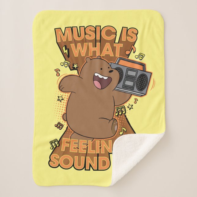 Grizz - Music is What Feelings Sound Like Sherpa Blanket (Front)