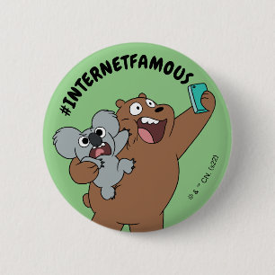 Grizz & Nom Nom - #InternetFamous 6 Cm Round Badge