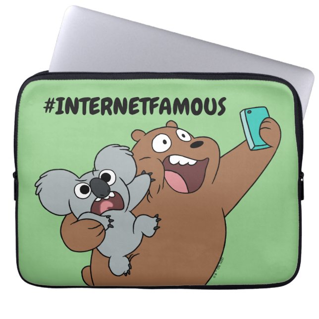 Grizz & Nom Nom - #InternetFamous Laptop Sleeve (Front)