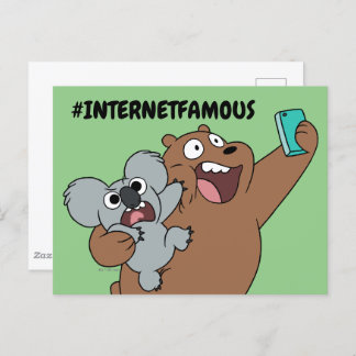Grizz & Nom Nom - #InternetFamous Postcard