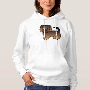 Grizzle Norfolk Terrier Dog Cartoon Illustration Hoodie