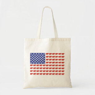 Grizzley-Bear-USA-Flag Tote Bag