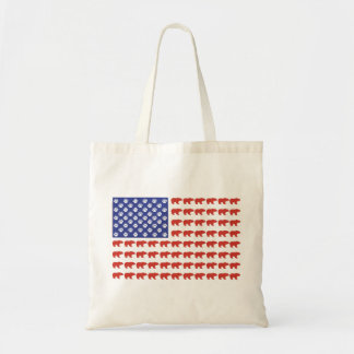 Grizzley-Bear-USA-Flag Tote Bag