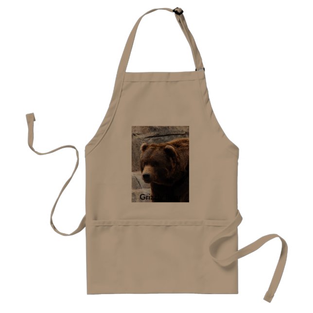 Grizzly Bear-011, Grizzly Bear Standard Apron (Front)