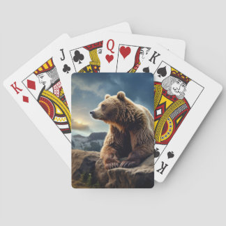 Grizzly Bear Animal Nature Majestic Wild Playing Cards