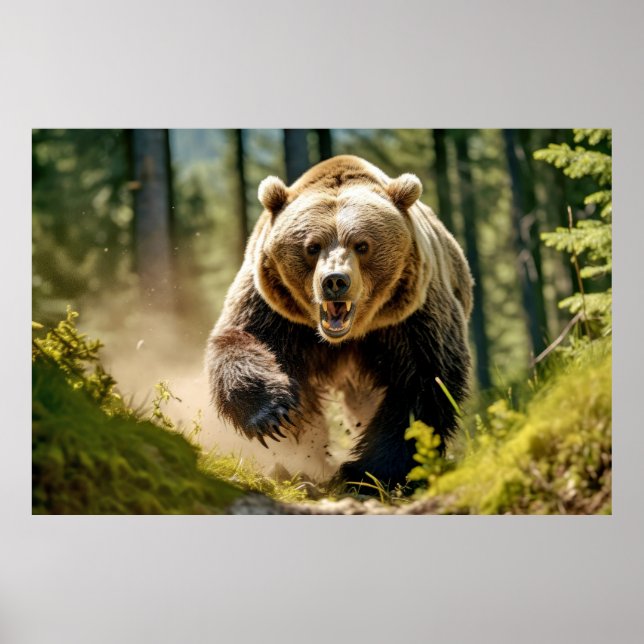 Grizzly Bear Animal Nature Majestic Wild Poster (Front)
