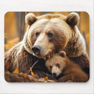 Grizzly Bear Animal Wild Beauty Freedom Wilderness Mouse Mat