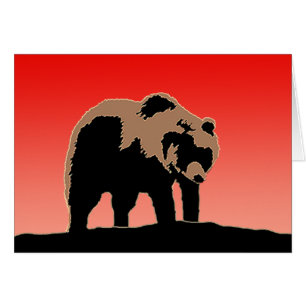 Grizzly Bear at Sunset - Original Wildlife Art