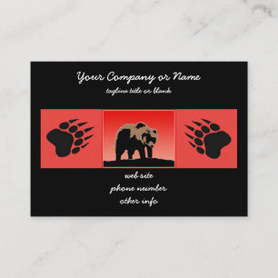 Grizzly Bear at Sunset  - Original Wildlife Art Business Card