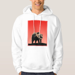 Grizzly Bear at Sunset - Original Wildlife Art Hoodie