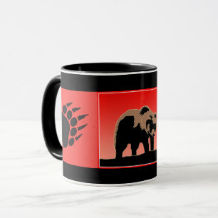 Grizzly Bear at Sunset  - Original Wildlife Art Mug