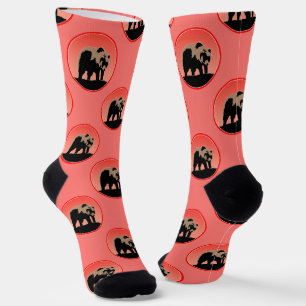 Grizzly Bear at Sunset - Original Wildlife Art Socks