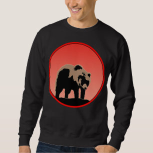 Grizzly Bear at Sunset - Original Wildlife Art Sweatshirt