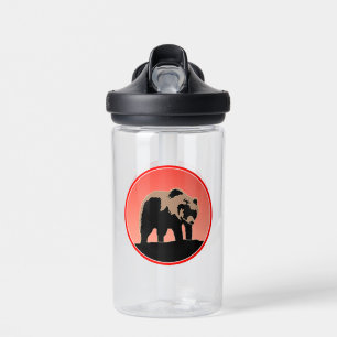 Grizzly Bear at Sunset  - Original Wildlife Art Water Bottle