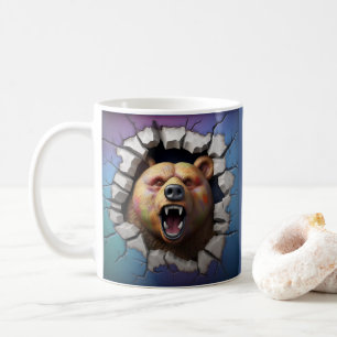 Grizzly Bear Breaking Out Coffee, Tea, Cocoa Mug