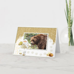 Grizzly Bear Christmas Greeting Card