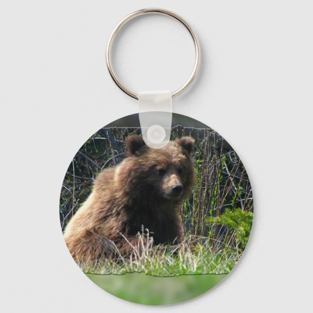 Grizzly Bear Cub Key Ring (Front)