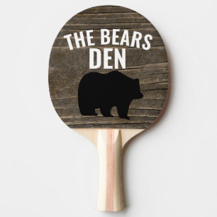GRIZZLY BEAR DEN PING PONG PADDLES