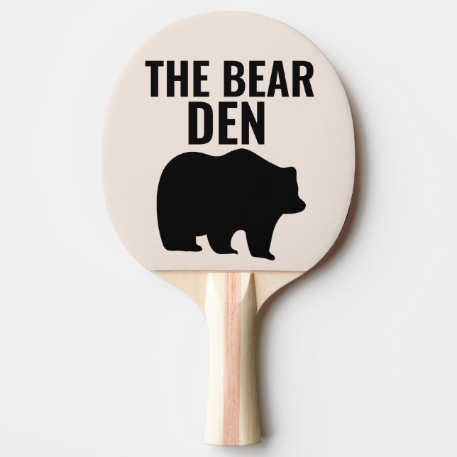 GRIZZLY BEAR DEN PING PONG PADDLES (Front)