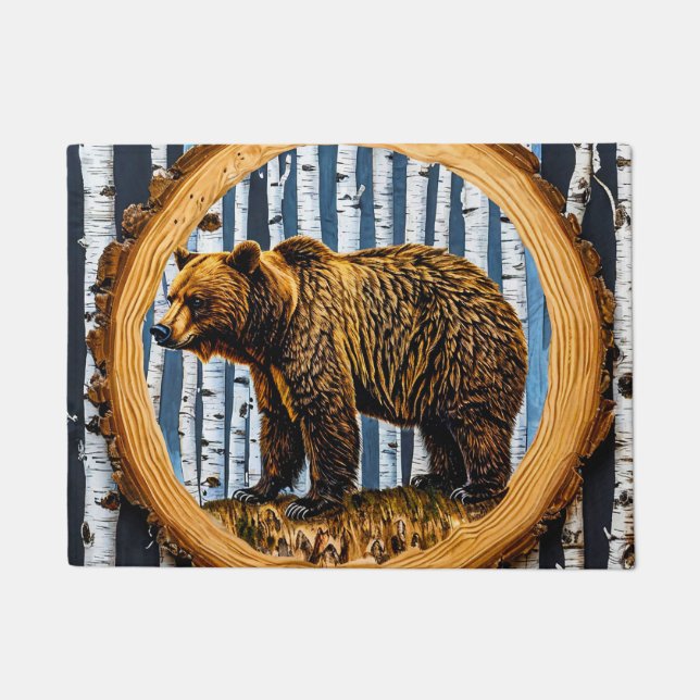 Grizzly Bear Doormat (Front)