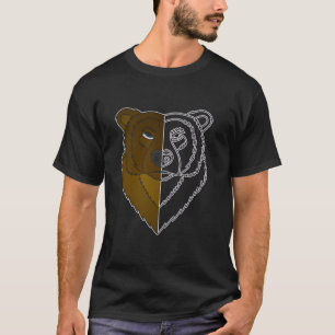 Grizzly Bear Forest Nature Animal Motif Vintage Wi T-Shirt
