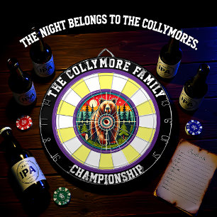 Grizzly Bear Forest Target Focus Dartboard