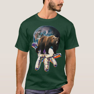 Grizzly Bear Grizzlies Predator Bears Motif Forest T-Shirt