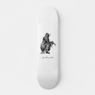 Grizzly bear Hunting Deer Simple Drawing Skateboard