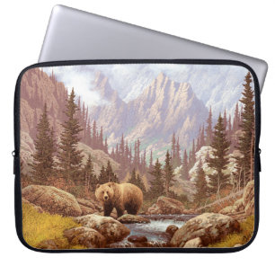 Grizzly Bear in the Rocky Mountains / AF-006bear,g Laptop Sleeve